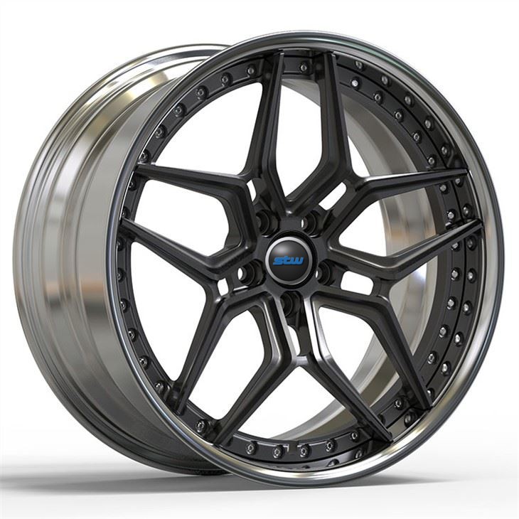 Polished Lip+Matt Gun Metal Disc Forged Alloy Rims 5x112 for Mercedes S580