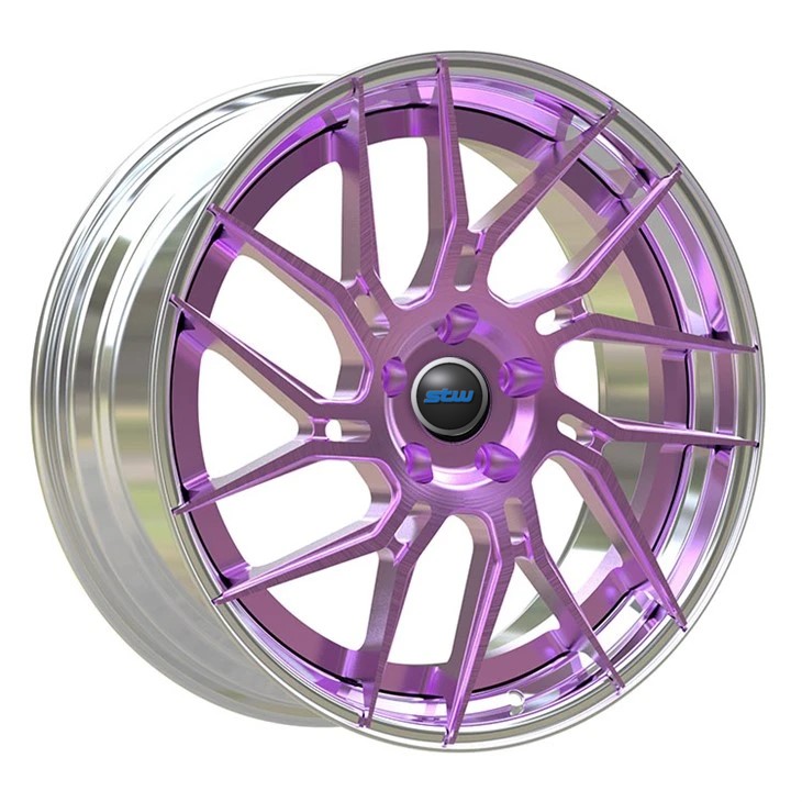 Universal Rims Custom 2-PC Forged Brushed Purple For AMG C43