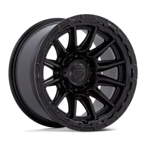 22″ FUEL WHEELS D866 PISTON BLACKOUT GLOSS BLACK LIP OFF-ROAD RIMS
