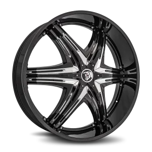 30″ DIABLO WHEELS ELITE G2 BLACK CHROME INSERTS FINISH RIMS