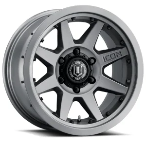 17″ ICON ALLOYS WHEELS REBOUND PRO BEADLOCK TITANIUM OFF-ROAD RIMS