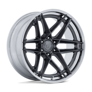 22″ FUEL WHEELS FC408 FLIGHT GLOSS GUNMETAL CHROME LIP OFF-ROAD FUSION FORGED RIMS