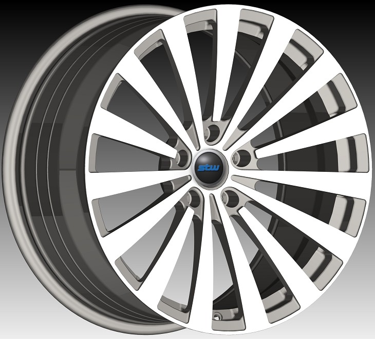 Bronze Multiple-Spoke 1 Piece forged Aluminum Wheels