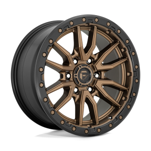 18″ FUEL WHEELS D681 REBEL BRONZE WITH BLACK LIP 6-LUG OFF-ROAD RIMS