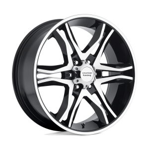 17″ AMERICAN RACING WHEELS MODERN AR893 MAINLINE GLOSS BLACK MACHINED OFF-ROAD RIMS