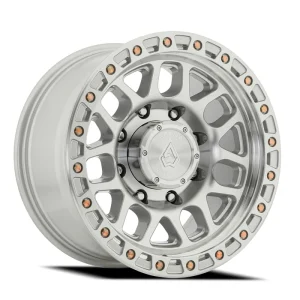 17″ ARENA WHEELS CO A119 BOOST GLOSS SILVER MACHINED OFF-ROAD RIMS