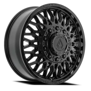 22″ ARENA WHEELS CO A129 VALKYRIE DUALLY GLOSS BLACK OFF-ROAD RIMS