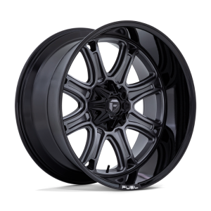 24″ FUEL WHEELS D853 DARKSTAR MATTE GUNMETAL BLACK LIP OFF-ROAD RIMS
