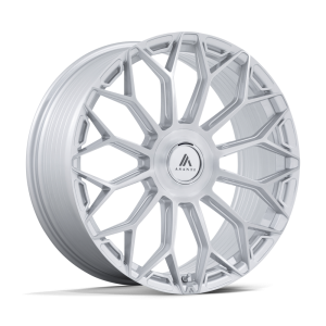 20″ ASANTI BLACK LABEL WHEELS ENVOY GLOSS SILVER WITH BRUSHED FACE FINISH RIMS