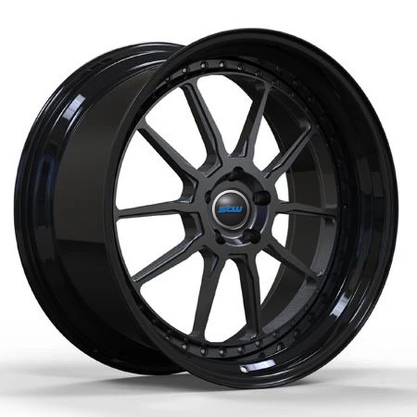 Grey Disc Forged 2 Piece Wheels Gloss Black Lips For BMW 750i 20inch Custom Rims