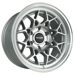 17″ FALCON OFF-ROAD WHEELS TX3 EVO SILVER WITH MACHINED FACE FLOW FORMED FINISH RIMS