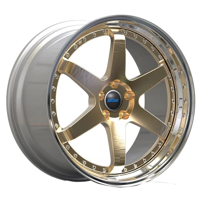 2 Piece Wheels 19inch Light Gold Disc Polished Lips For Audi S3 Forged Luxury Rims