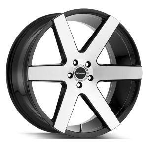 24″ STRADA WHEELS CODA GLOSS BLACK MACHINED RIMS