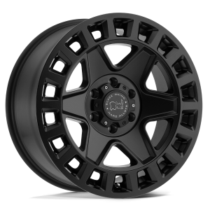 17″ BLACK RHINO WHEELS YORK MATTE BLACK FINISH RIMS