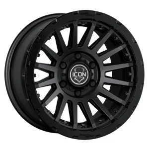 17″ ICON ALLOYS WHEELS RECON PRO SATIN BLACK OFF-ROAD RIMS