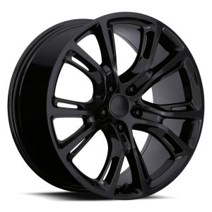 20″ FACTORY REPRODUCTION JEEP SPYDER MONKEY WHEELS FR 88 GLOSS BLACK FINISH RIMS