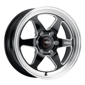 17″ WELD VENTURA 6 DRAG GLOSS BLACK MILLED