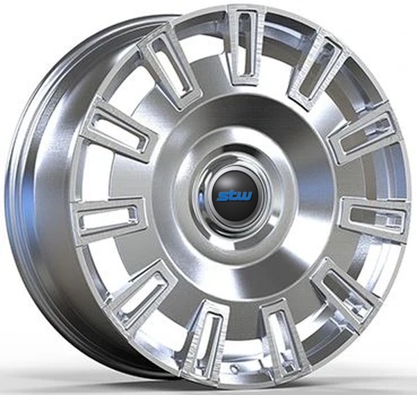 Rolls Royce Cullinan 24x9.5 And 10.5 Clear Brushed 1 Piece Forged Wheels