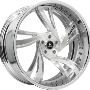 26″ ARTIS FORGED KINGSTON BRUSHED FACE CHROME LIP FINISH RIMS