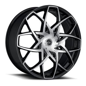 22″ VCT WHEELS MERLIN BLACK MACHINED FINISH RIMS