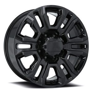 20″ FACTORY REPRODUCTIONS WHEELS FR275 GM TRUCK 2500 GLOSS BLACK FINISH RIMS