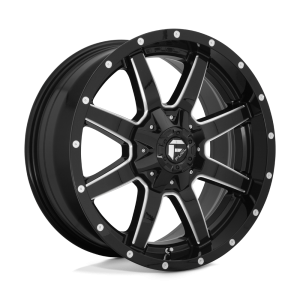 20″ FUEL WHEELS D610 MAVERICK GLOSS BLACK MILLED OFF-ROAD RIMS