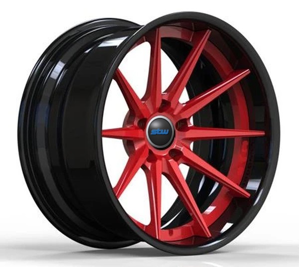 Center Black And Red, Barrel Matte Black Forged Rims 19 Inch Staggered 19x8.5 19x9.5 Alloy 370z 2 Piece Car Wheels