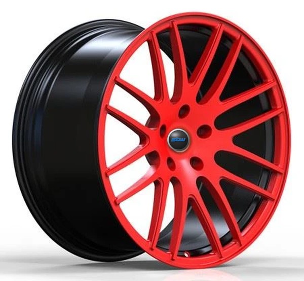 Custom 1 Piece Forged Wheels For Audi RS5 RS6 Black Red Aluminum Alloy Car Wheel 21 Inch