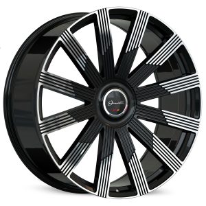 26″ GIANELLE WHEELS BEIRUT GLOSS BLACK MACHINED FINISH FLOW FORMED RIMS