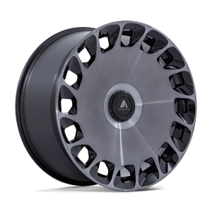 22″ ASANTI BLACK LABEL WHEELS ARISTOCRAT GLOSS BLACK MACHINED FACE WITH DOUBLE DARK TINT FINISH RIMS