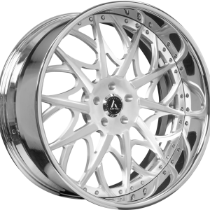 19″ ARTIS FORGED WHEELS BRISTOL BRUSHED SILVER FACE CHROME LIP FINISH