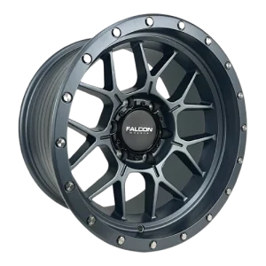 17″ FALCON OFF-ROAD WHEELS TX TITAN MATTE GUNMETAL FLOW FORMED FINISH RIMS