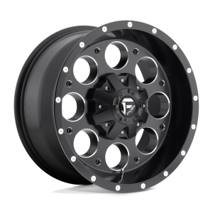 18″ FUEL WHEELS D525 REVOLVER MATTE BLACK MILLED OFF-ROAD RIMS