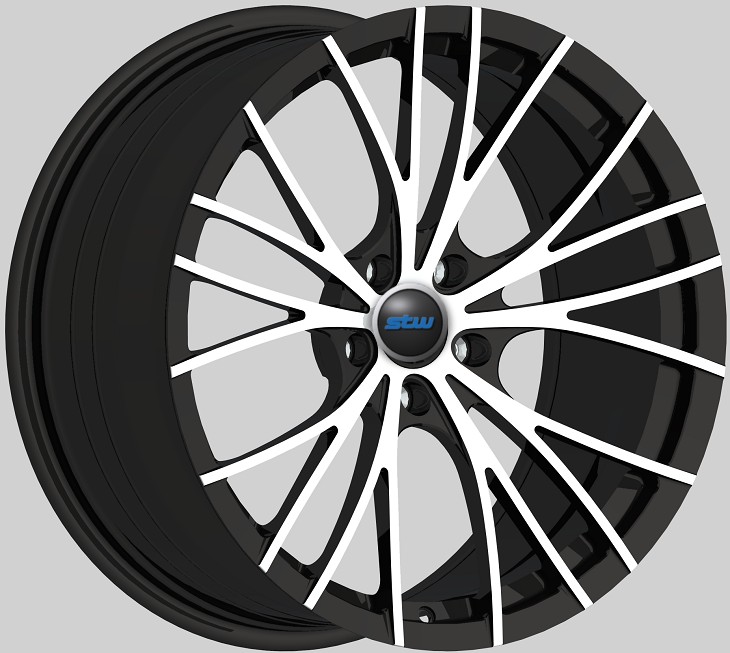 Matt Black Machined Face 1PC forged Aluminum Wheels For Benz S500