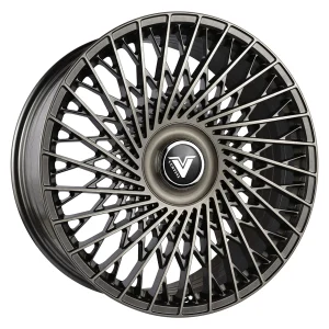 24″ VERTINI WHEELS VL SERIES LUXURY VL-2 BRUSHED DUAL GUNMETAL WITH FLOATING CAP FLOW FORMED FINISH RIMS