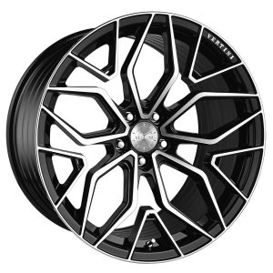 19″ VERTINI WHEELS RFS2.6 MACHINED BLACK FLOW FORMED FINISH RIMS