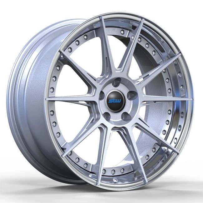 2 PC 20inch Wheels Silver Spokes Polish Lips For Volkswagen T6 Forged Custom Rims