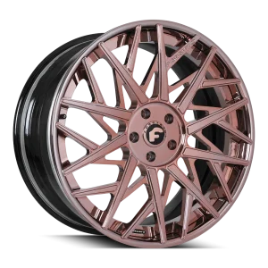 20″ FORGIATO WHEELS BLOCCO-ECL ROSE GOLD OVER CHROME WITH BLACK INNER FORGED FINISH RIMS