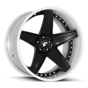 22″ FORGIATO WHEELS CLASSICO-ECL SATIN BLACK FACE WITH GLOSS WHITE LIP FORGED FINISH RIMS