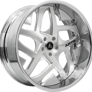 19″ ARTIS FORGED WHEELS PUEBLO BRUSHED SILVER FACE CHROME LIP FINISH