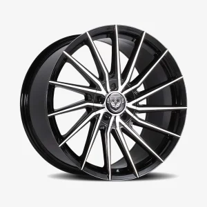 20″ GIANNA WHEELS VELOCE GLOSS BLACK MACHINED FINISH RIMS