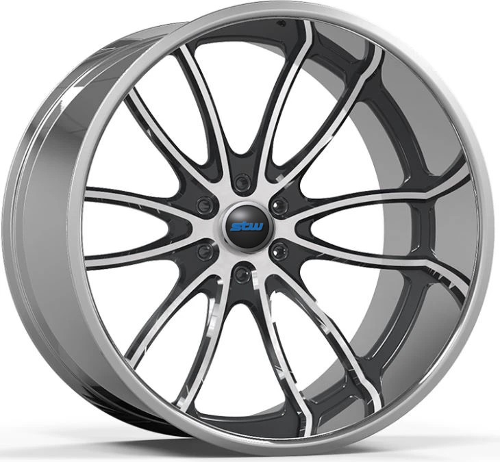 22x12 Bloss Black Deep Lip Forged Off Road Wheels