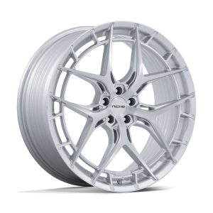 22″ NICHE WHEELS NC286 RIVIERA GLOSS SILVER WITH BRUSHED FACE FINISH RIMS