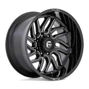 20″ FUEL WHEELS D807 HURRICANE GLOSS BLACK MILLED OFF-ROAD RIMS