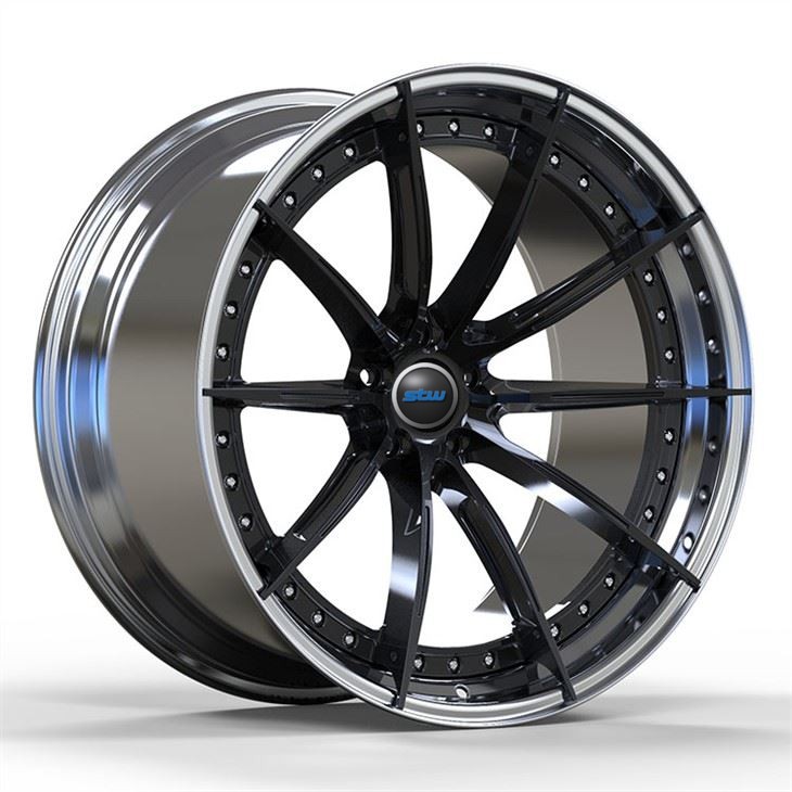 5x130 Rims Fit To Lamborghini Urus Big Lip Custom Polish 2-PC Forged Alloy Rims Staggered 19 And 21 Inches