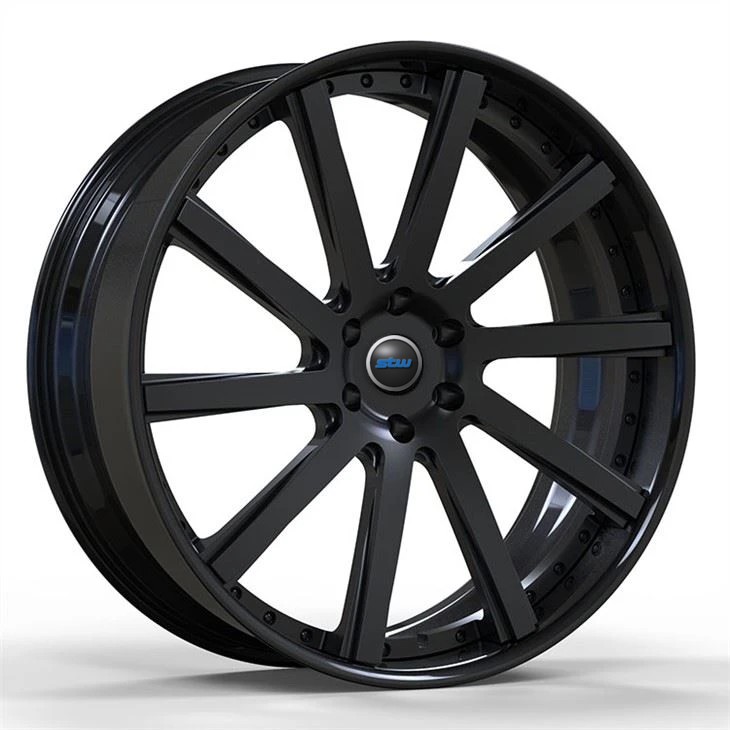 Satin Black 19 20 And 21 Inch Forged 2-PC Forged Aluminum Alloy 5x112 Fit To Audi RS6