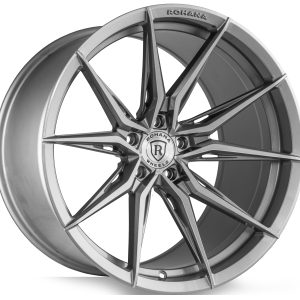 20″ ROHANA WHEELS RFX13 BRUSHED TITANIUM FLOW FORMED FINISH RIMS