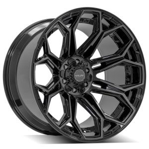 22″ 4PLAY WHEELS 4P83 BRUSHED BLACK RIMS