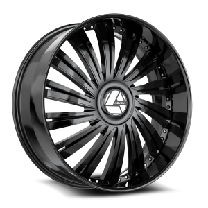 24″ AZARA WHEELS AZX-102 GLOSS BLACK FINISH RIMS