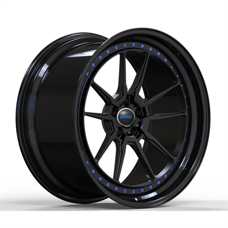 Gloss Black Lips 2 Piece Forged Wheels For Volkswagen T6 20inch Satin Face Custom Rims
